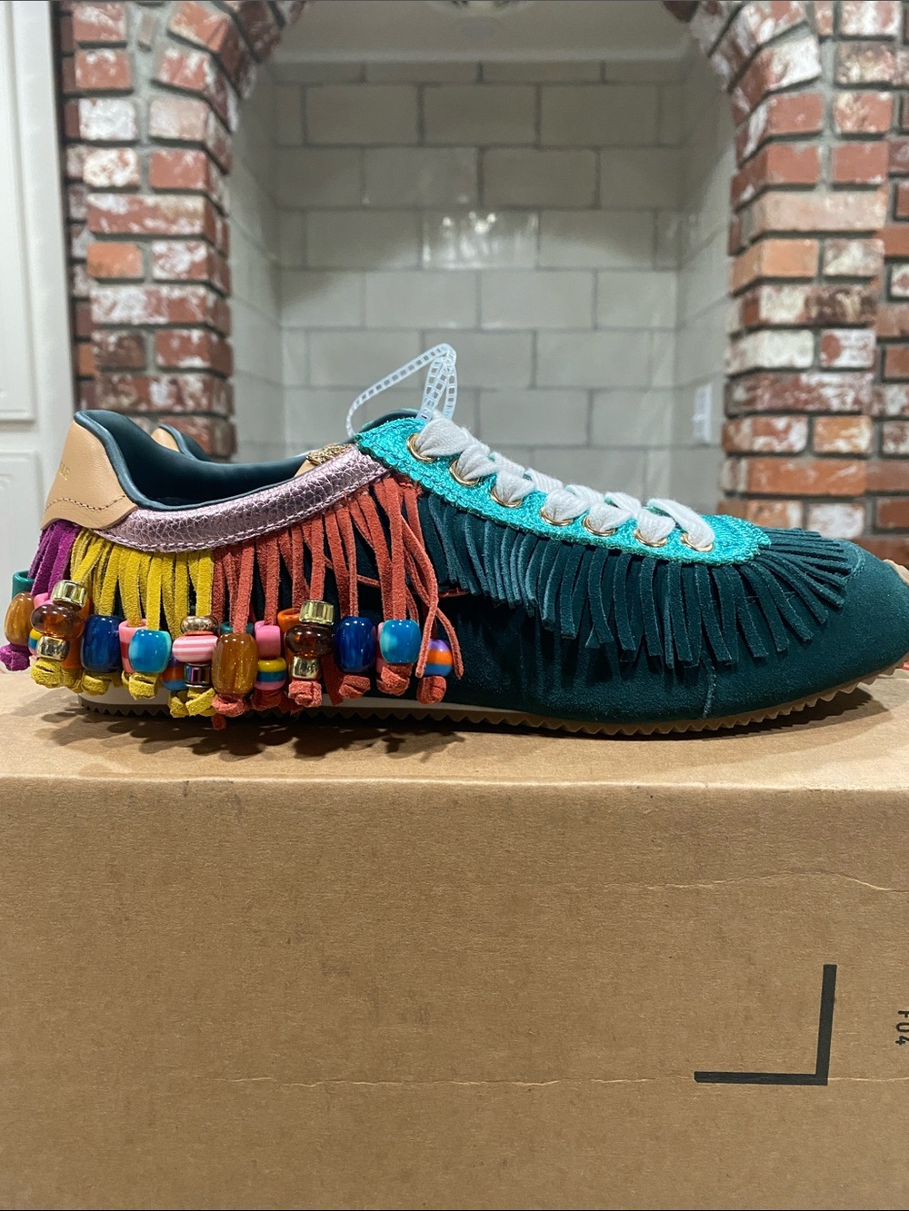 NEW kurt geiger london islington fringe sneakers womens 9/40